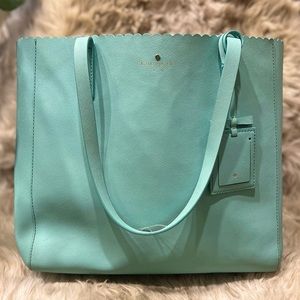 Kate Spade Sky Blue Scalloped Shoulder Bag/Tote - Used